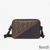 Fendi Compact Camera Case In FF Motif Fabric Brown/Coffee