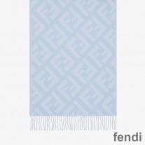 Fendi FF Scarf In Cashmere Blue