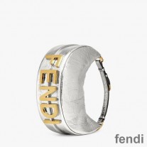 Fendi Small Fendigraphy Hobo Bag In Calf Leather Silver