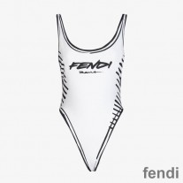 Fendi Swimsuit Women Joshua Vides Motif Lycra White