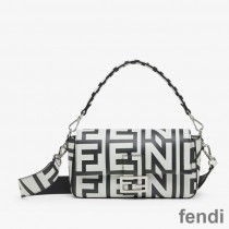 Fendi Baguette Bag In Fendi Roma Capsule Leather Black/White