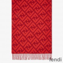 Fendi FF Scarf In Cashmere Red