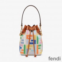 Fendi Mini Mon Tresor Bucket Bag In FF Motif Canvas Multicolor