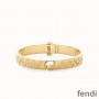 F is Fendi Ragid Bracelet In Metal Gold