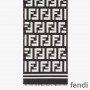 Fendi FF Scarf In Wool and Silk Black