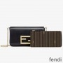 Fendi FF Wallet On Chain With Pouches In Calf Leather Black