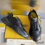 Fendi Flow Sneakers Men Caiman Leather Black