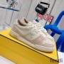 Fendi Match Compact Sneakers Unisex Suede Grey