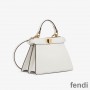 Fendi Petite Peekaboo ISeeu Bag In Nappa Leather White