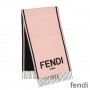 Fendi Roma Logo Scarf In Cashmere Pink/Black