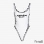Fendi Swimsuit Women Joshua Vides Motif Lycra White