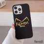 Fendi iPhone Case In Diabolic Eyes Motif Fabric Black